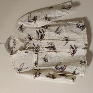 LL Bean Signature Women's Sail Boat Blouse